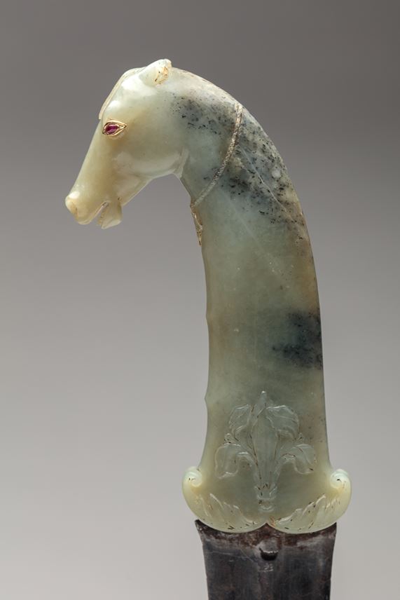 Mughal Dagger with a Jade Horse-Head Handle   | MasterArt